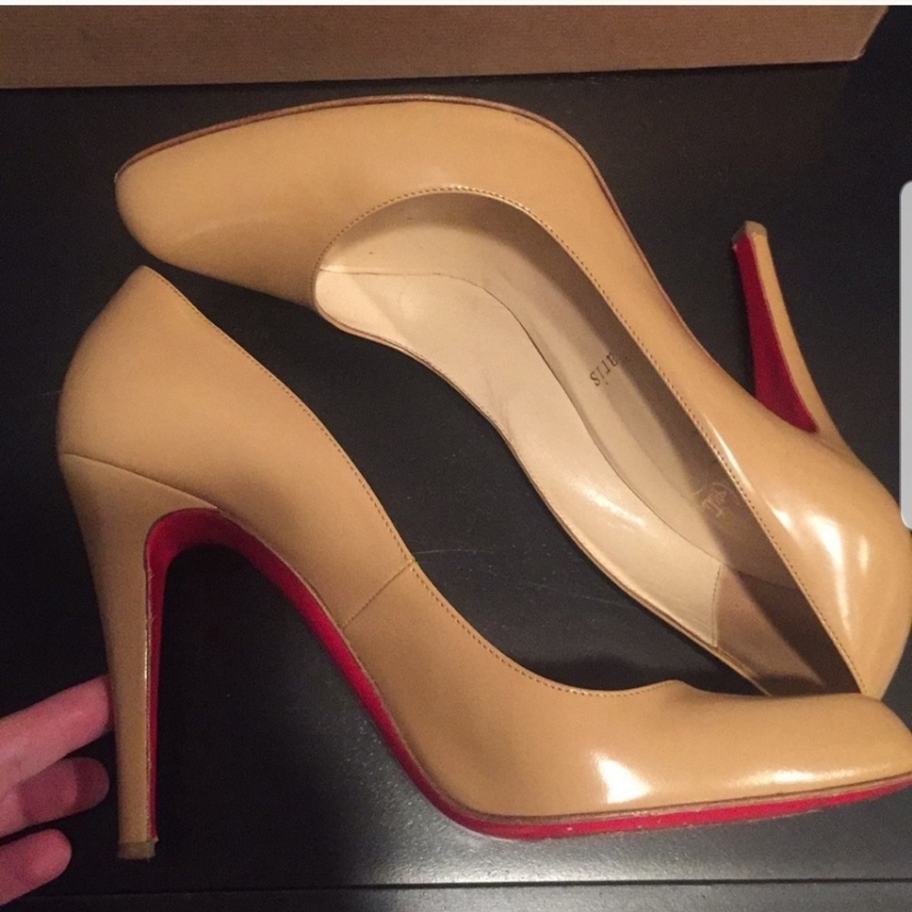 Christian Louboutin nude heels